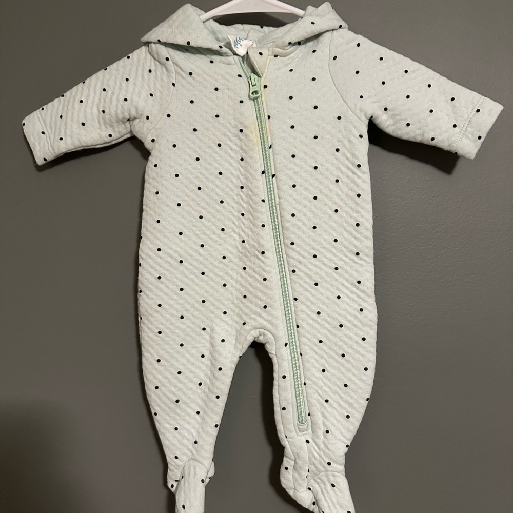 O'Mighty White and Black Polka Dot Kids Footie